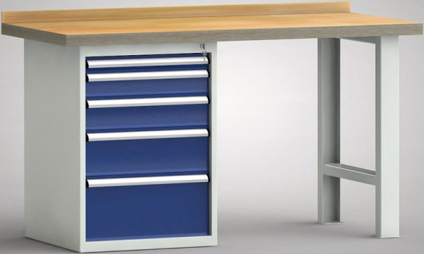 KLW professionele werkbank - 1500 x 700 x 845 mm L x D x H, WP515N-1500M45-E0805