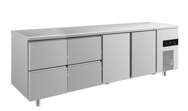A&S Polarny koeltafel -2 tot +8°C met 2x deuren en 2x twee laden links, 2330 x 700 x 850 mm, KT4ZZTT