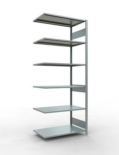 Schulte legbordstelling, aanbouwpaneel, 6 opbergniveaus, vakbelasting 150 kg, 1006 x 636 x 2500 mm, 278802