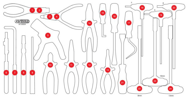 KS Tools Leeg schuiminzetstuk voor 813.0024, 813.0024-97