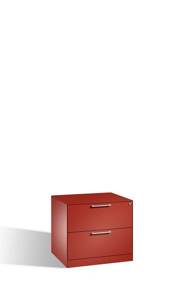 C+P hangarchiefkast Asisto, H710xB800xD600mm, kleur: vuurrood, beugelgreep, 146273-212 S10094