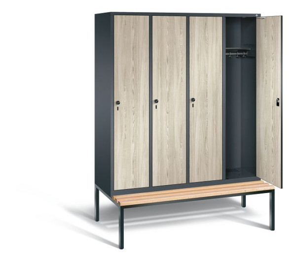 C+P Evolo kleerkast, H2090xB1590xD815mm, kleur: antracietgrijs / Sen ash decor, 48050-42 S10359