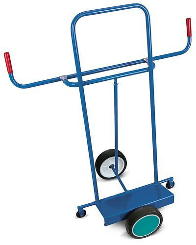 DENIOS classic-line gesloten vrachtwagen DENIOS classic-line, staal, massief rubberen banden, 2 steunrollen, shovel 500x200mm, 250kg, 258219