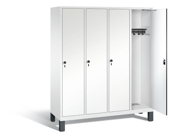 C+P Evolo kleerkast, H1850xB1590xD500mm, kleur: verkeerswit / decor wit, 48010-42 S10266