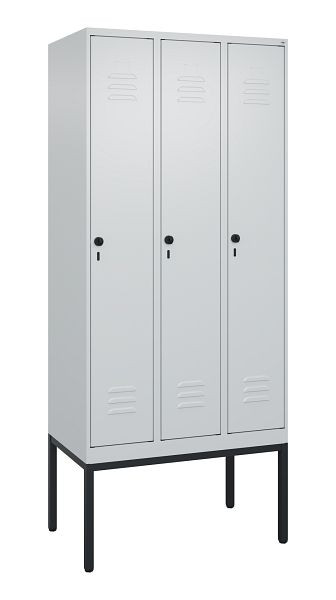 C+P luierkluis Classic PLUS met middenwand, frame, 3 vakken, 2120x900x500mm, 7035/7035, veiligheidsdraaigrendel, 0800307-30F S10009