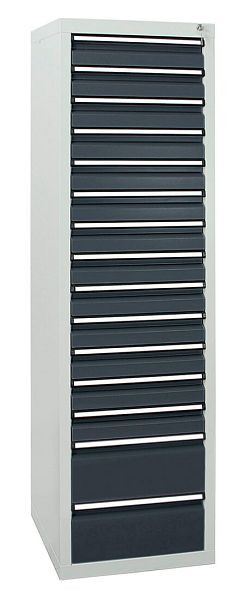 stumpf ladekast serie STS 410, RAL 7035/7016, 15 laden (13x100, 2x200 mm), 7105771
