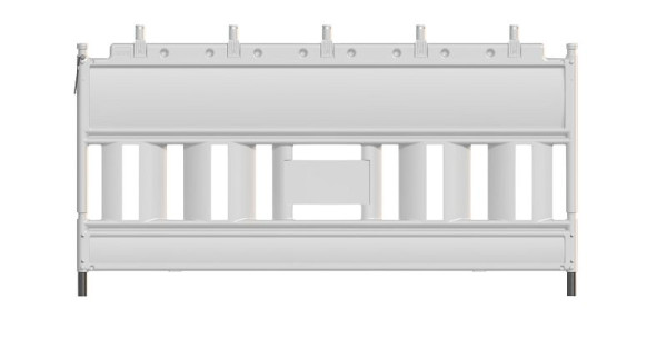 Schake Euro2 hekwerk type Nox wit, met voorgemonteerde lampadapter, zonder folie, 33420KA-OF