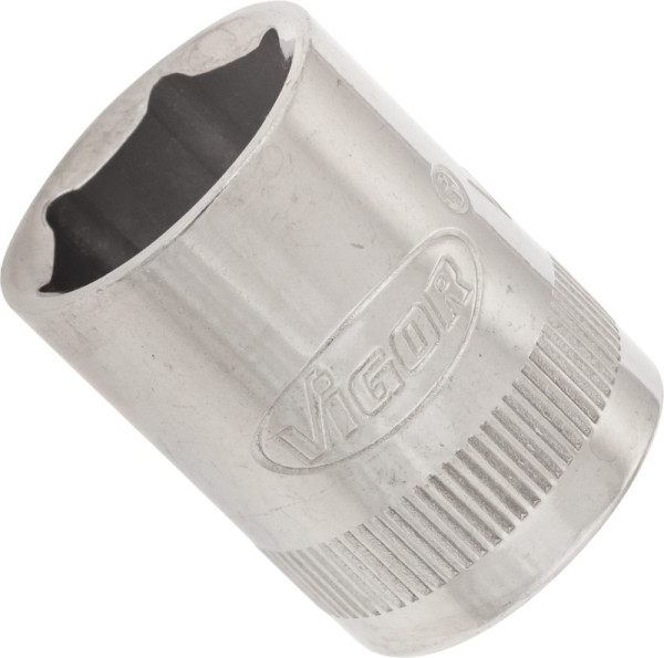 VIGOR dopsleutelinzet, hol vierkant 10 mm (3/8 inch), buitenzeskantprofiel, 14 mm, V2270N