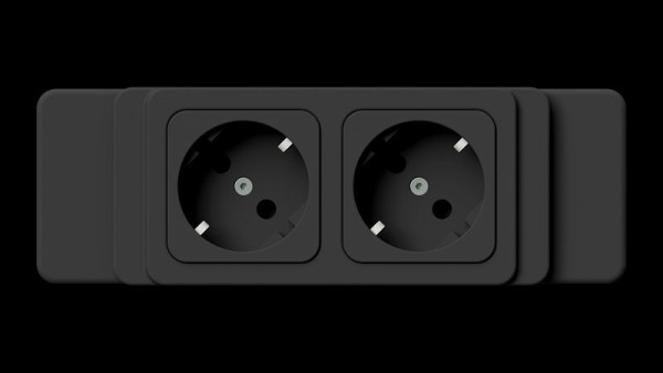 ANKE werkbanken Mayer dubbele Schuko socket, 178 x 59 x 41 mm, 900.116
