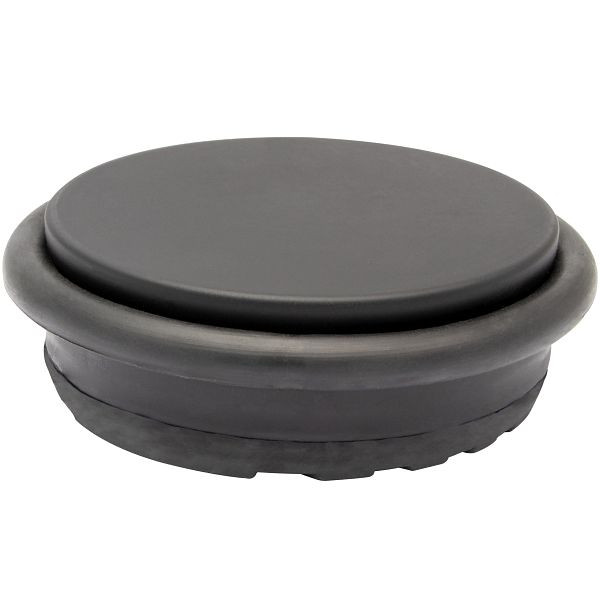 WAGNER vloerdeurstopper BIG DISK COLOR diameter 96mm, hoogte 30mm, mat zwart, VE: 4 stuks, 15519301