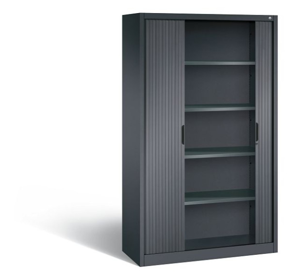 C+P rolluikkast Omnispace, H1980xB1200xD420mm, kleur: zwart-grijs, verzonken greep, 5 OH, 3203-00 S10073
