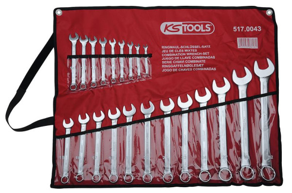 KS Tools ringsteeksleutelset, haaks, 21-delig 6-32 mm, 517.0043