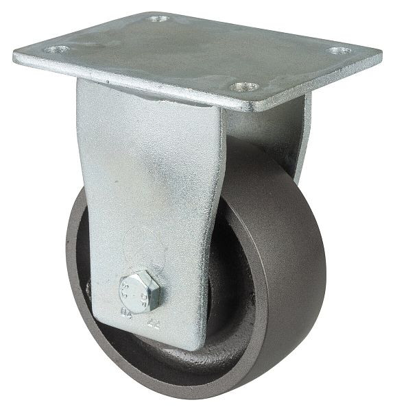 BS Rollen Zwaarlastwiel, bokwiel, wielbreedte 50 mm, wiel-Ø 125 mm, draagvermogen 550 kg, gegoten loopvlak, gegoten wiellichaam, kogellager, RR110.C81.125