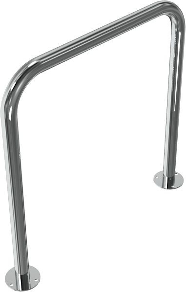 Schake roestvrijstalen beugel Ø 48 mm voor plugbevestiging, zonder dwarsbalk, totale breedte 800 mm, 449_09P