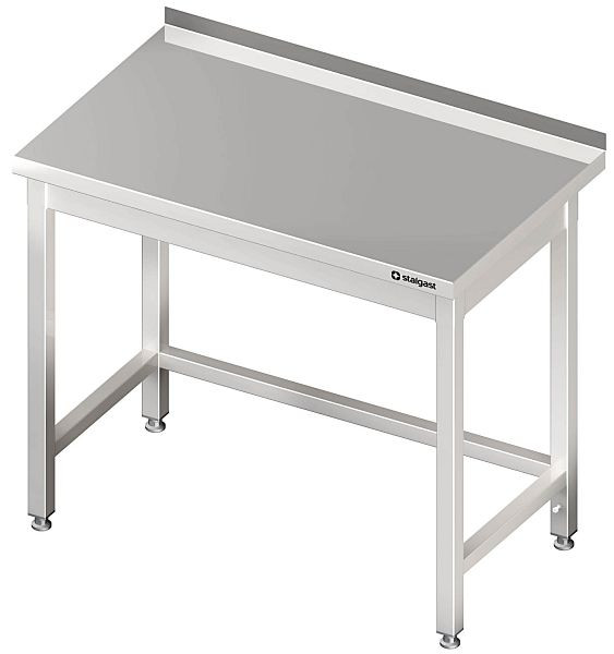 Stalgast Arbeitstisch ohne Grundboden, 2400x600x850 mm, mit Verstrebung, ohne Aufkantung, verschweißt, VAT24601