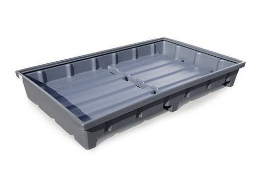 DENIOS schaplade type RWP 22,5 van polyethyleen (PE), voor legborden met vakbreedte 2200 mm, 201-371