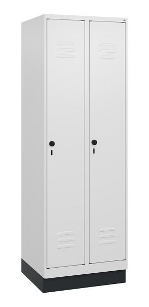C+P luierkluis Classic PLUS met middenwand, bodem, 2 vakken, 1800x600x500mm, 9016/9016, veiligheidsdraaigrendel, 0800207-20F S10014
