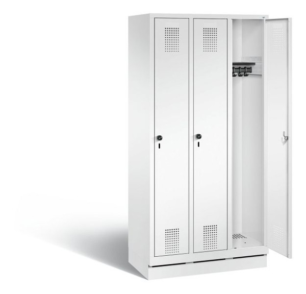 C+P garderobe Evolo, H1800xB900xD500mm, kleur: verkeerswit, 48020-30 S10942