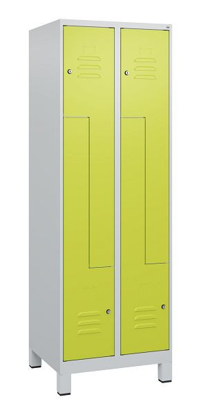 C+P Z-Spind Classic PLUS, voeten, 4 vakken, 1800x600x500mm, 7035/0024, cilindersloten, 0800137-204 S10025