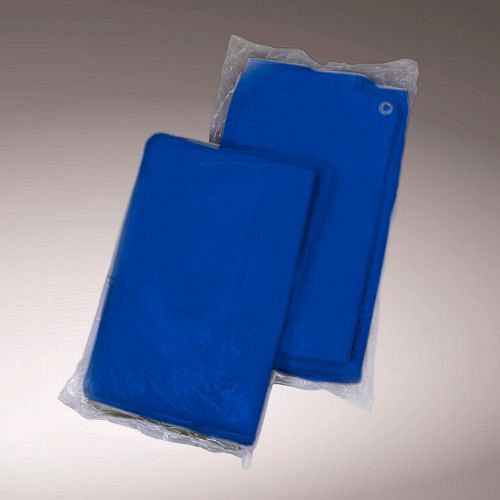 DENIOS zeildoek met ogen, van HDPE-bandweefsel, tweezijdig gecoat, blauw, 90 g/m², 8 x 10 m, 303718