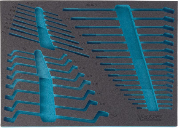 Hazet 2-componenten zachtschuim inlay, voor 163-140/33, afmetingen / lengte: 519 mm x 392 mm, 163-140L