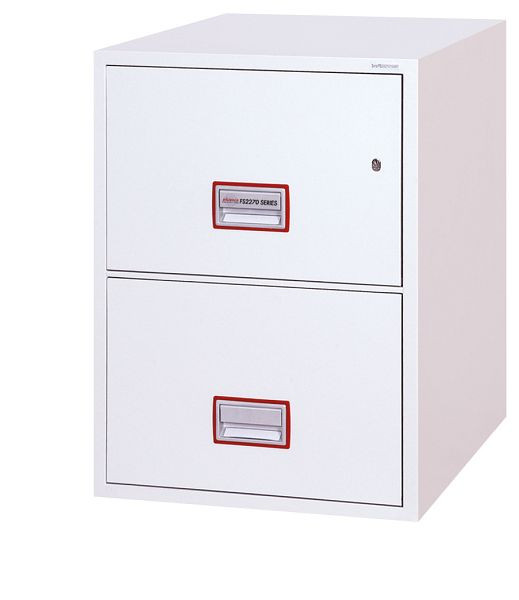 phoenix World Class verticale brandmap FS2272K archiefkast met 2 uittrekelementen en sleutelslot, FS2272K