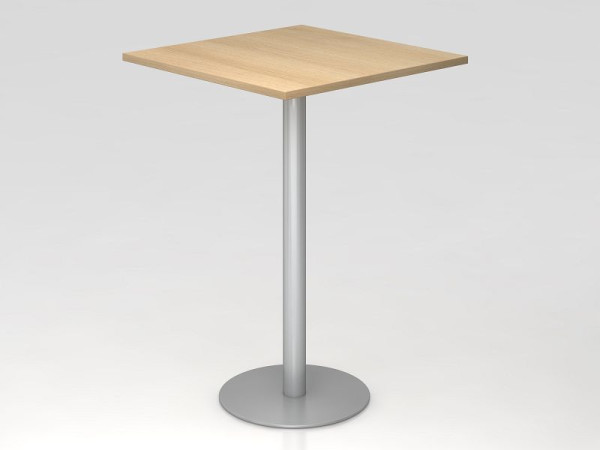 Hammerbacher bartafel 80x80cm eiken/zilver, frame: zilver, VSTH88/E/S