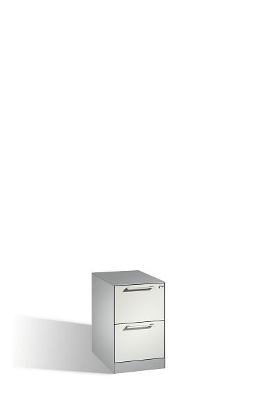 C+P hangarchiefkast Asisto, H710xB440xD600mm, kleur: wit aluminium/lichtgrijs, beugelgreep, 146275-211 S10082