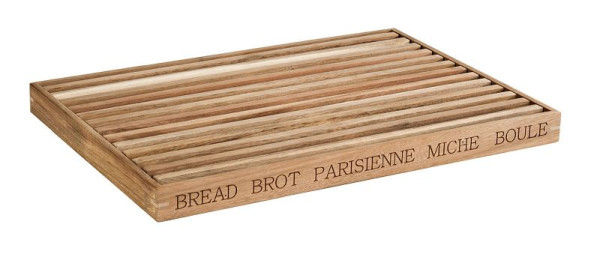 APS broodsnijplank -LETTER-, 48 x 34 cm, hoogte: 3,5 cm, acaciahout, uitneembare kruimellade, staand op 4 antislipvoetjes, 00886