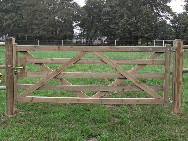 Growi houten weidepoort Sussex, 120 cm hoog x 400 cm breed, 10039380