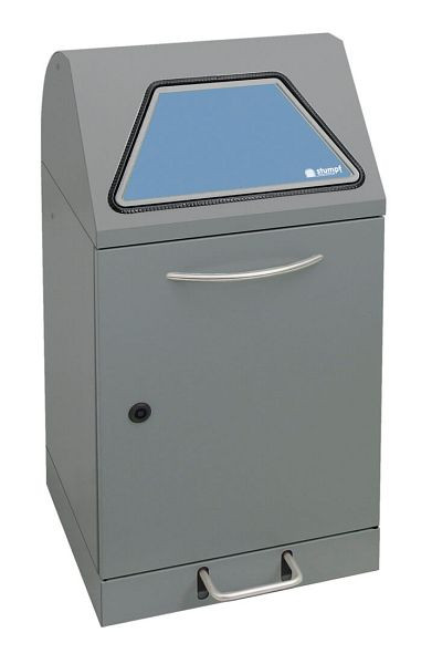 Stumpf afvalscheiding Modul-Vario 45, grijze aluminium structuur, 45 liter, pedaalhendel, systeem: standaard, 625-045-1-2-100