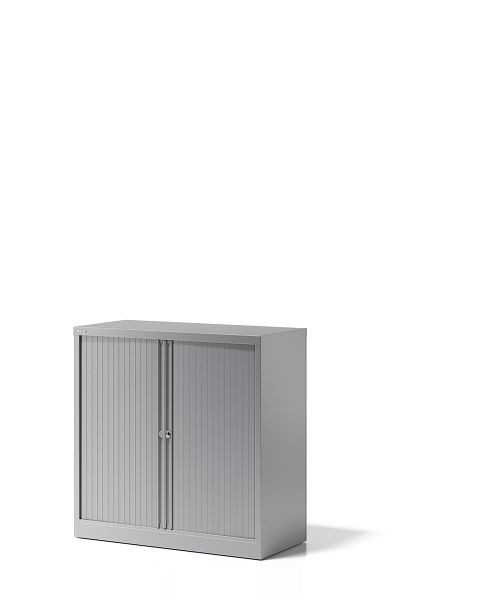 Bisley rolluikkast Essentials, met 1 plank voor 2 ordnerhoogtes, zilver, YETB10101SSL355