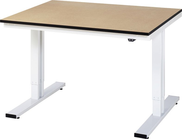 RAU werktafel serie adlatus 300 (elektrisch in hoogte verstelbaar), MDF werkblad, 1250x720-1120x1000 mm, 08-WT-125-100-F