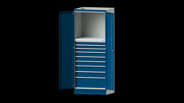 ANKE werkbanken basiskast modulair kastsysteem, model 4006, 865 x 720 x 2200 mm, RAL 7035/5010, 631.135