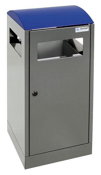 stumpf afvalscheiding A³, antracietgrijs / 5010, verzinkte binnenemmer, 40 liter, 650-040-0-2-510
