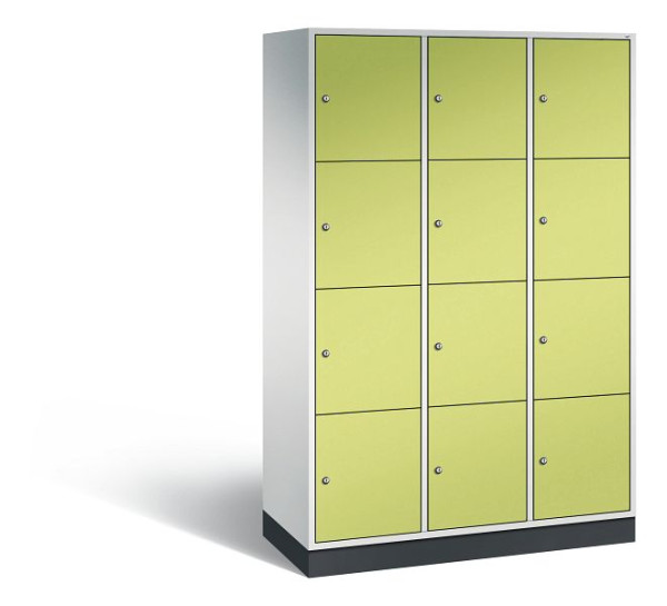 C+P XL-Schließfachschrank Intro, 12 Fächer, H1950B1220T490 mm, Grau/Viridingrün, 8470-302 S10239