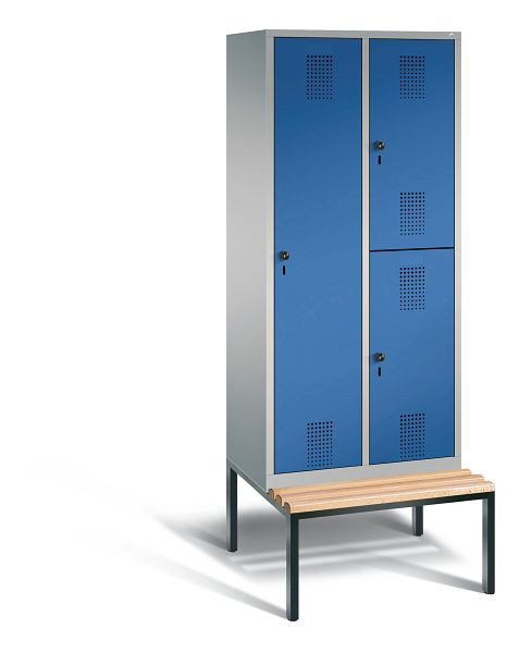 C+P cijferslot Evolo, H2090xW810xD815mm, kleur: wit aluminium / gentiaanblauw, 48650-22 S10023