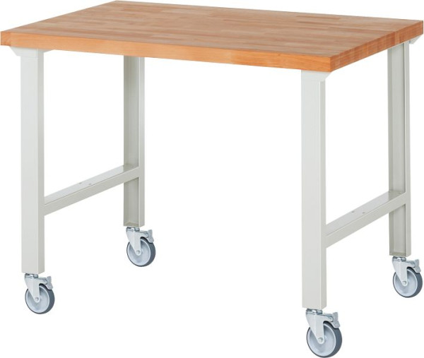 RAU verrijdbare werkbank 7000-1, 1250x900x1000mm, 4 zwenkwielen, 05-7000-1-129B4S4.12