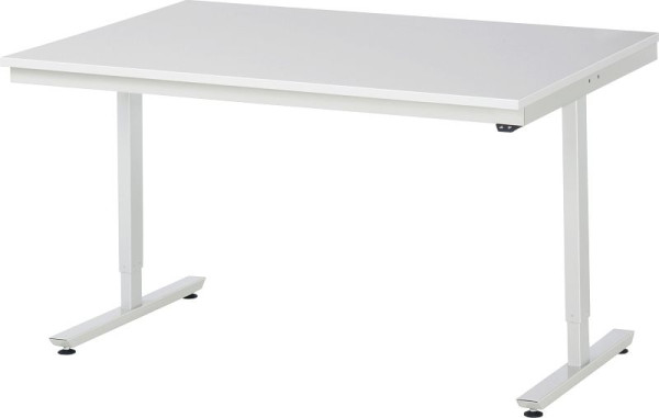 RAU werktafel serie adlatus 150 (elektrisch in hoogte verstelbaar), EGB melamine plaat, 1500x720-1120x1000 mm, 08-AT-150-100-ME