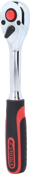 KS Tools 3/8" CHROMEplus omschakelratel, 72 tanden, kunststof handgreep, 915.3890