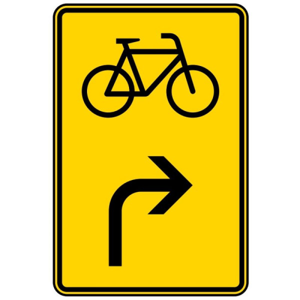 Stenen HGS wegwijzer voor fietsverkeer wijzend rechts nr. 442-23, 630x420mm /RA2/Alform, 442-23-122