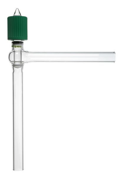 Rettberg hoogvacuüm hoekstopkraan, 0-8 mm, met glazen spindel, 107000207