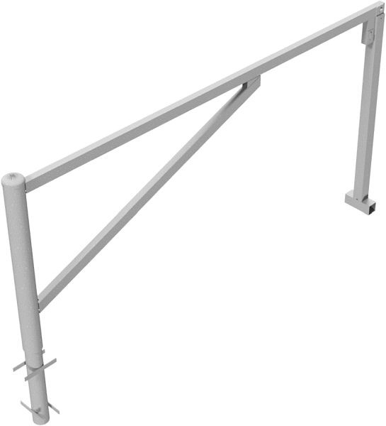 Schake draaihek, om in beton te plaatsen, thermisch verzinkt, dagbreedte: 2500 mm, met profielcilinderslot, 413_250Z
