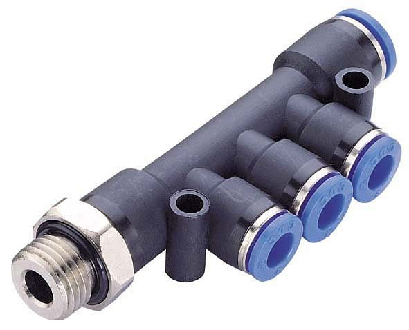 timmer B-VTE-1x8-3x4-1/4-KU, inschroefbare verdeelstekker aansluiting, slang-Ø: 8 mm, slang-Ø: 4 mm, schroefdraad: 1/4", VE: 5 stuks, 03180201