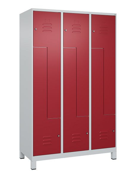 C+P Z-Spind Classic PLUS, C Z-Spind, Classic PLUS, voeten, 6 vakken, 1950x1200x500mm, 7035/3003, cilindersloten, 080013-326 S10016