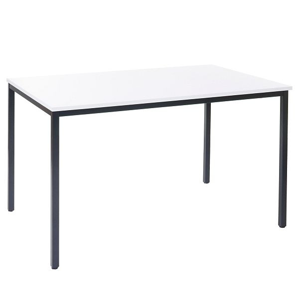 Mendler Braila bureau, vergadertafel, bureautafel, seminarietafel, 120x80cm MDF, wit, 50803