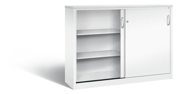 C+P dressoir met schuifdeuren Acurado, H1200xB1600xD400mm, kleur: verkeerswit, beugelgreep, 3 niveaus, 2147-1200 S10322