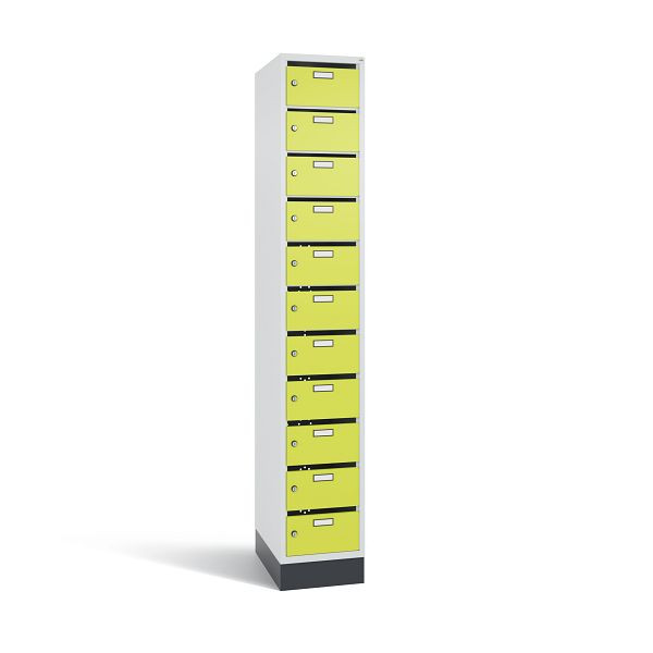 C+P Verteilerschrank 11 Fächer, H1950xB320xT490 mm, Grau/Viridingrün, 8170-111 S10060