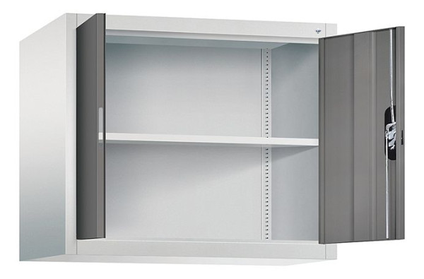 C+P bovenkast Acurado, H790xW930xD500mm, kleur: lichtgrijs / vulkaangrijs, verzonken handgreep, 9285-000 S10197