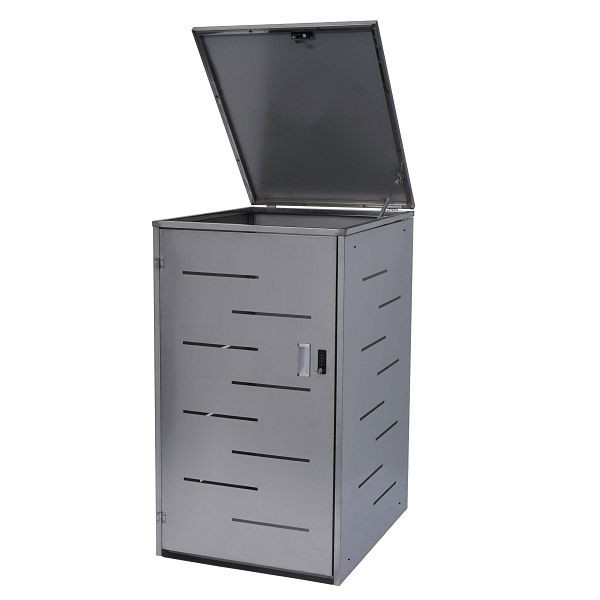 Mendler HWC-E83 vuilnisbakdeksel, vuilnisbakdoos, vuilnisbakdeksel, uitbreidbaar 108x61x76cm, roestvrij staal 30kg, 68803+70322